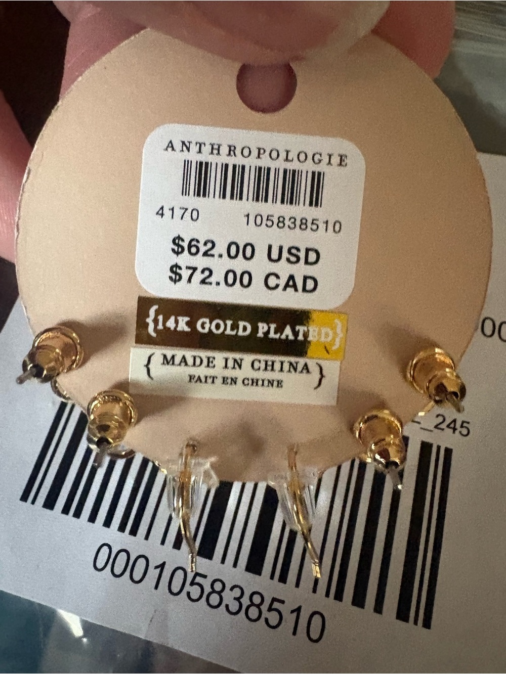 Anthropologie Crystal Earring Trio Set - Picture 5 of 5